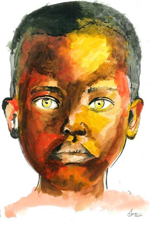Ione Reis, artista de Itabatã, cidade no sul da Bahia, retrata pessoas negras com cores vibrantes e olhares marcantes