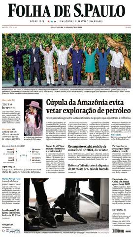 Capa da Edição Nacional da Folha