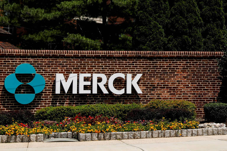 Logo da Merck em Nova Jersey (EUA)