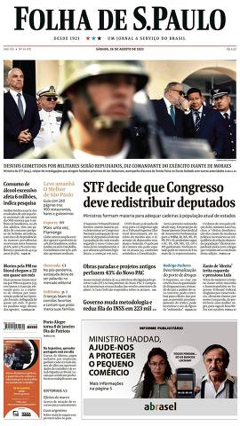 Capa da Edição Nacional da Folha