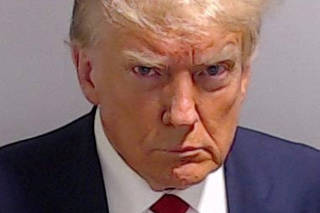 FILE PHOTO: Booking mugshot of former U.S. President Donald Trump