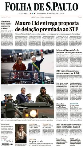 Capa da Edição Nacional da Folha