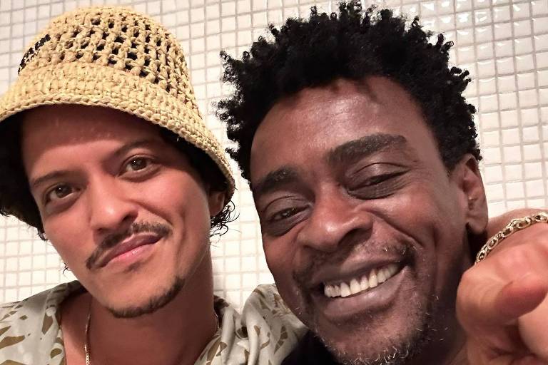 Seu Jorge comemora encontro com Bruno Mars após The Town: 'Muita resenha'