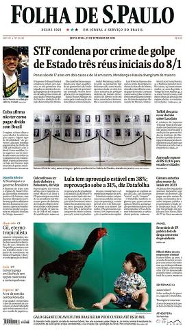 Capa da Edição Nacional da Folha