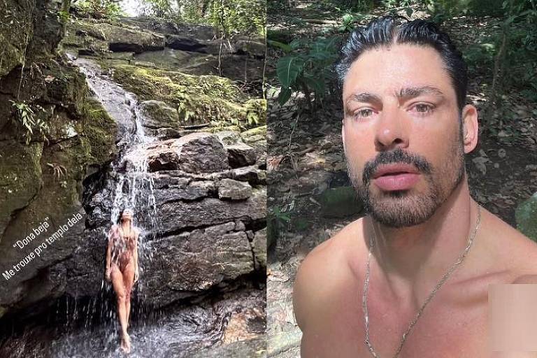 Grazi Massafera e Cauã Reymond publicam imagem em cachoeira e aquecem boatos de reconciliação