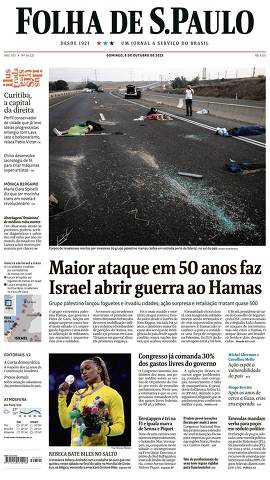 Capa da Edição Nacional da Folha