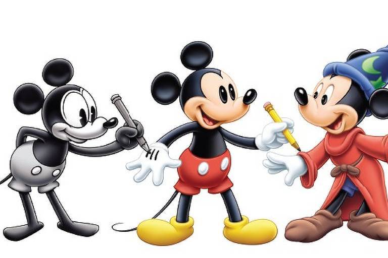 Veja as diferentes versões do Mickey Mouse, personagem icônico da Walt Disney