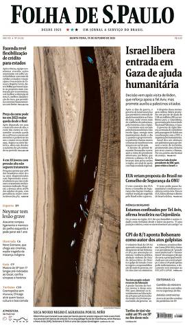 Capa da Edição Nacional da Folha