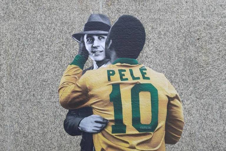 Embaixada do Brasil em Buenos Aires expõe 'Pelé Beijoqueiro' com Gardel
