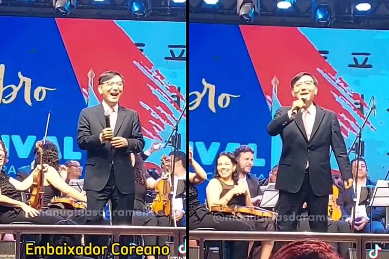 Embaixador coreano viraliza ao cantar 'Cheia de Manias', do Raça Negra, em festival; veja vídeo