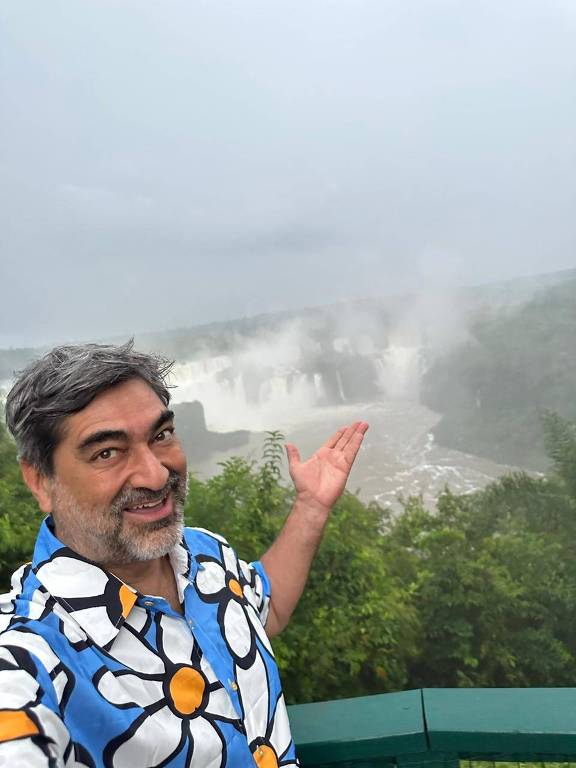 Zeca Camargo nas Cataratas do Iguaçu