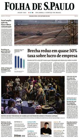 Capa da Edição Nacional da Folha