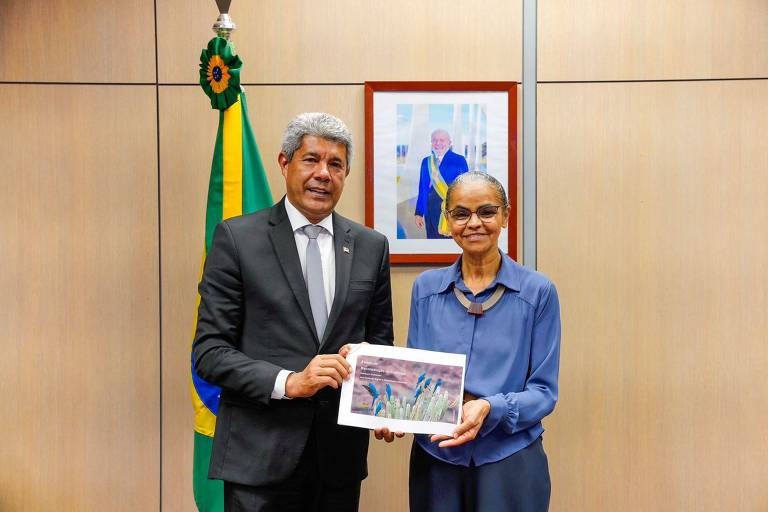 Governador da Bahia, Jerônimo Rodrigues, e a ministra Marina Silva (Meio Ambiente) 