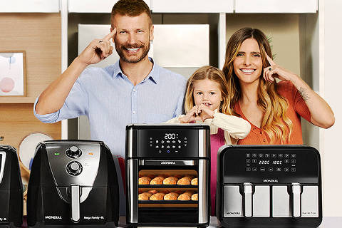 Produzida pela Weonne, a campanha A Família de Air Fryer Continua Crescendo, da Mondial, foi estrelada por Rodrigo Hilbert, Fernanda Lima e a filha mais nova do casal, Maria Manoela