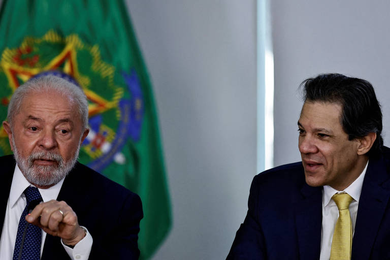 O presidente Lula (PT) e o ministro da Fazenda, Fernando Haddad 