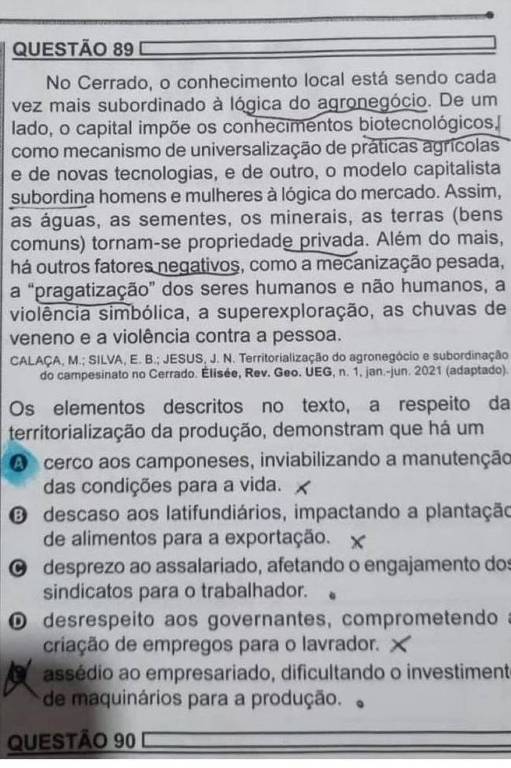 reprodução da questão