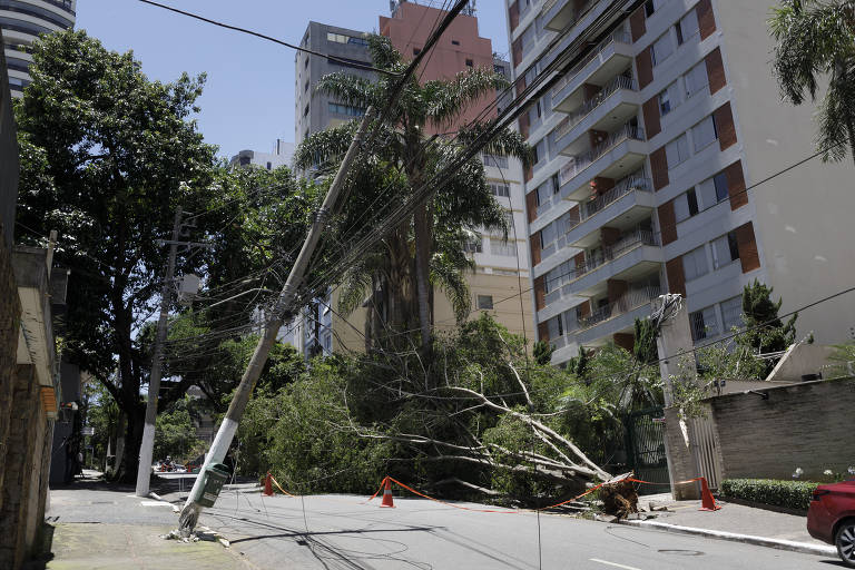 Cenário de destruição em São Paulo após tempestade