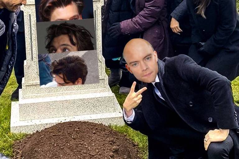 Harry Styles surge careca e vira meme: 'Estamos em luto pelo cabelo dele'