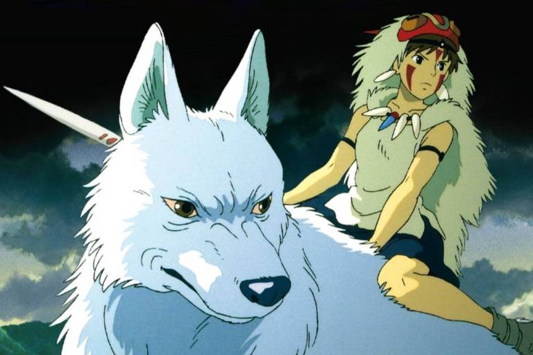 Cena do desenho animado japonês 'Princesa Mononoke', dos Studios Ghibli