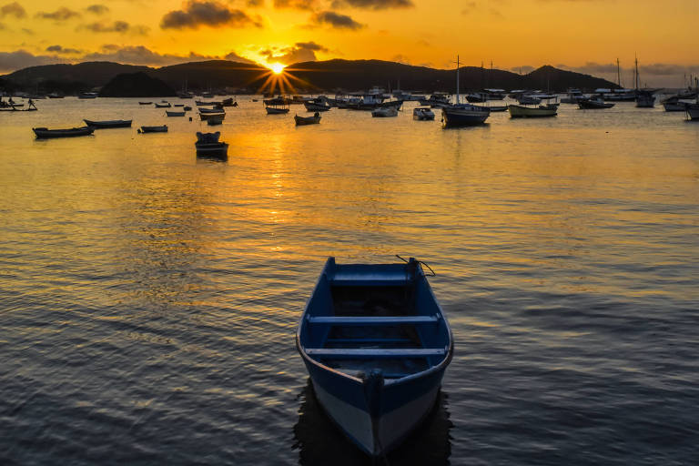 Anoitecer em praia de Búzios