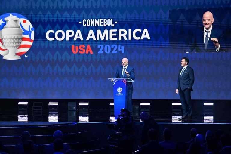 Cerimônia de sorteio dos grupos da Copa América 2024