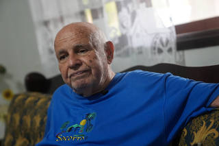 Pepe, Santos former soccer player and former Brazil's soccer legend Pele's teammate, speaks during an interview with Reuters at his home in Socorro