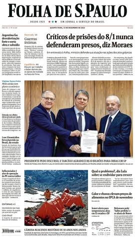 Capa da Edição Nacional da Folha