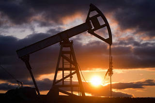 FILE PHOTO: A view shows an oil pump jack outside Almetyevsk