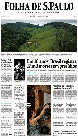 Capa da Edição Nacional da Folha