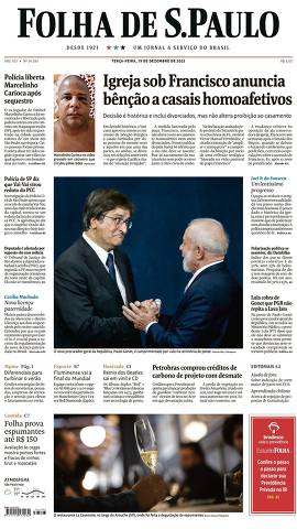 Capa da Edição Nacional da Folha