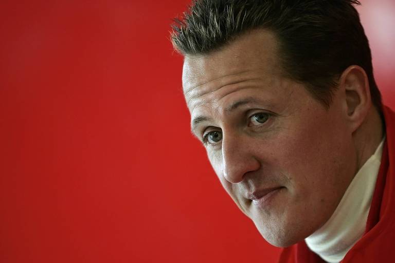 Michael Schumacher durante um evento da Ferrari em 2006