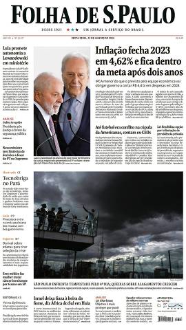 Capa da Edição Nacional da Folha