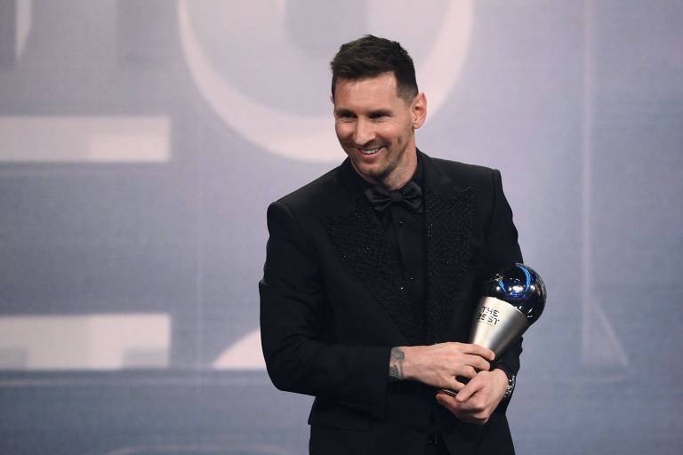 Lionel Messi durante a premiação The Best da Fifa, em Paris