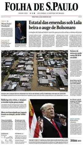 Capa da Edição Nacional da Folha