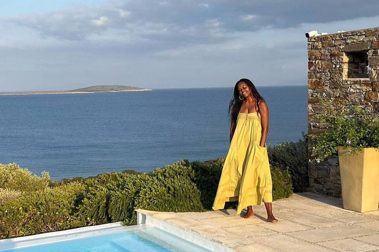 Michelle Obama na praia 