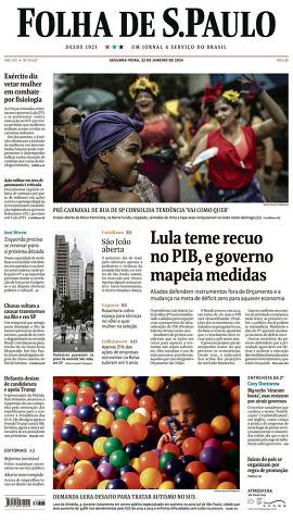 Capa da Edição Nacional da Folha