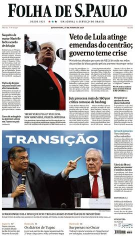 Capa da Edição Nacional da Folha