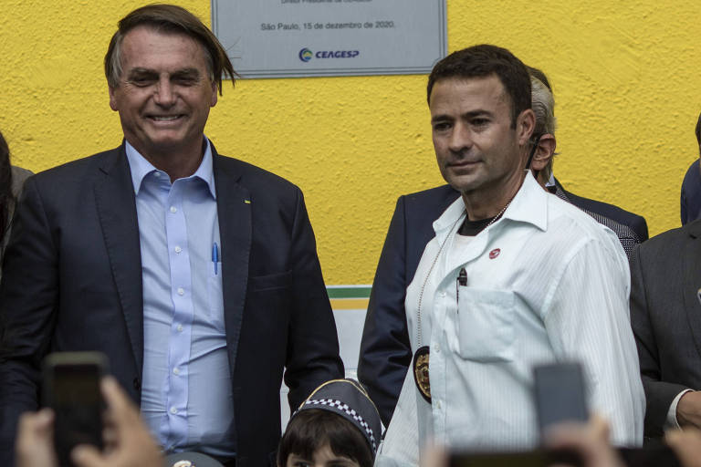 Ricardo Mello Araújo e Bolsonaro, em 2020
