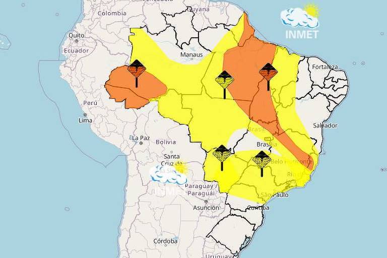 Inmet alerta para temporais em SP, RJ e MG a partir desta quarta (31)