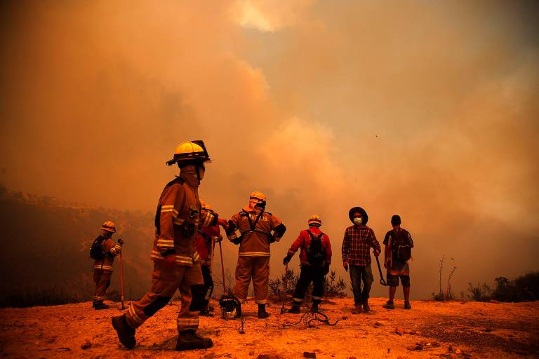 Incêndios florestais atingem o Chile