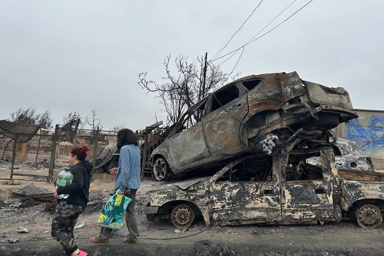 Incêndios destroem bairro de Viña del Mar, no Chile