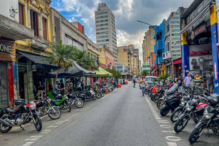 'Rua das motos' ficará 4 meses em obras em meio a planos de reforma do centro de SP