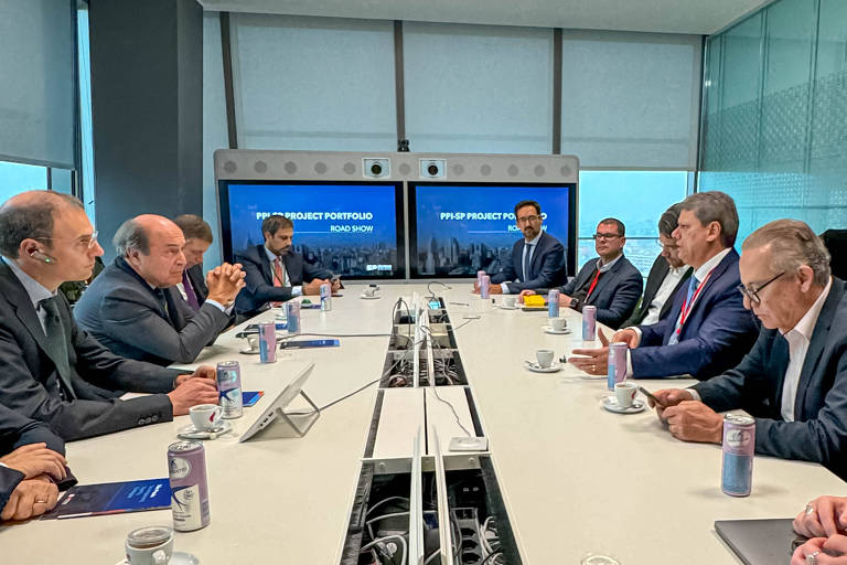 Reunião de Tarcísio Freitas com empresários do grupo Ghella no segundo dia roadshow do Governo de São Paulo em Milão