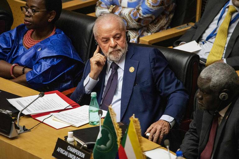 Presidente Luiz Inácio Lula da Silva em sessão da União Africana em Adis Abeba