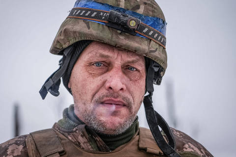 A Ukrainian serviceman of 2 battalion 92nd brigade with the call sign 