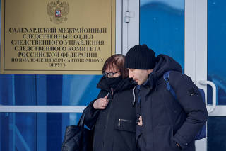FILE PHOTO: Late Russian opposition leader Alexei Navalny's mother and lawyer visit investigative committee's office in Salekhard