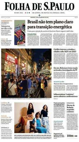 Capa da Edição Nacional da Folha