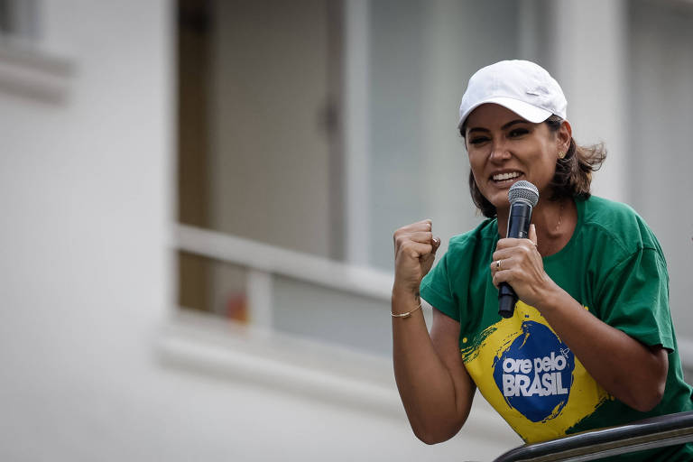 Michelle Bolsonaro fará oração em convenção de Nunes em São Paulo