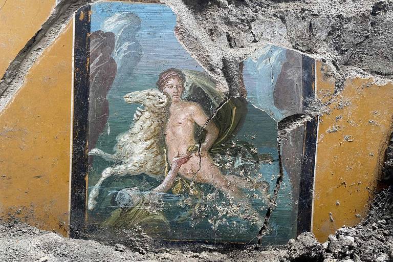 Descobertos esplêndidos afrescos em Pompeia