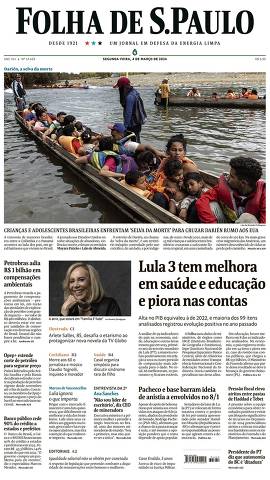 Capa da Edição Nacional da Folha